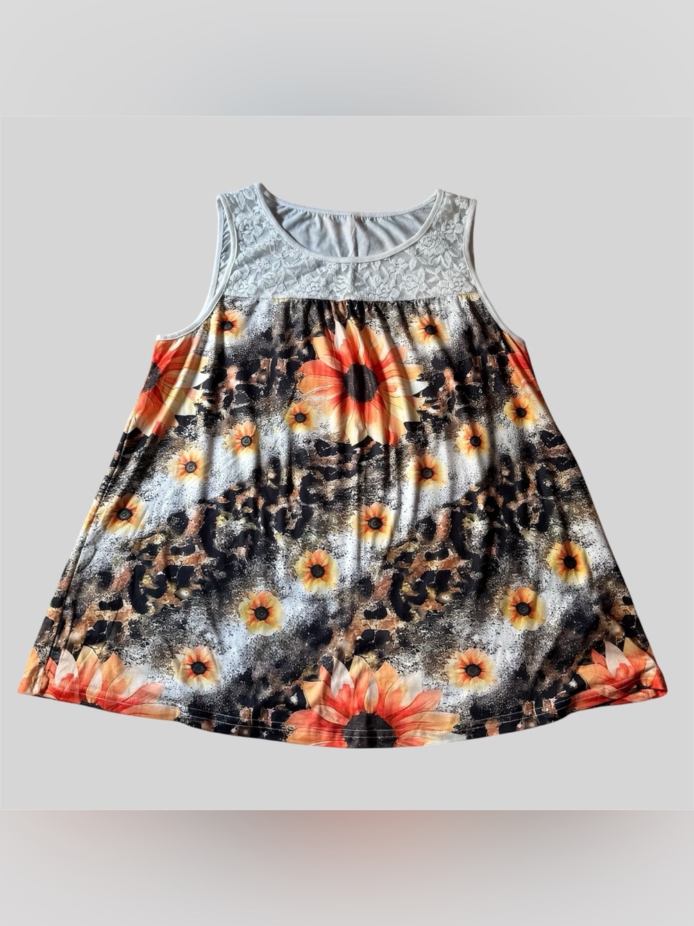 Shein Curve Floral Print Tank Top